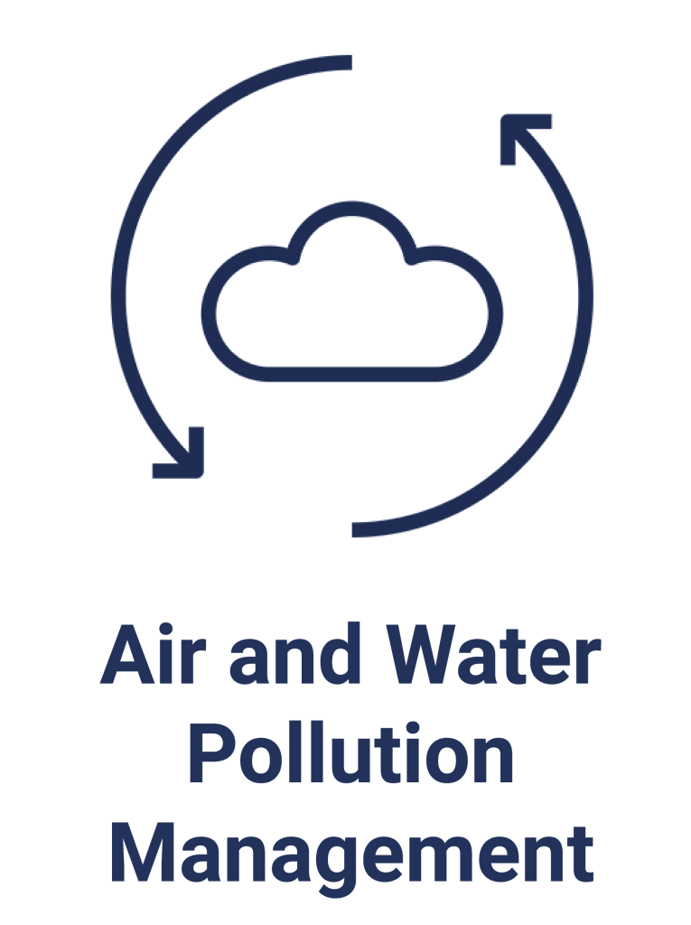 Environmental engineer testing air and water quality in a natural setting